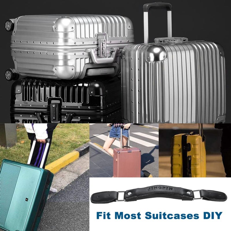 Mtsooning Luggage Handle Replacement Parts,150mm Leather Suitcase Grip Pull Carry Strap Spare Fix Holders for Travel - Image 5